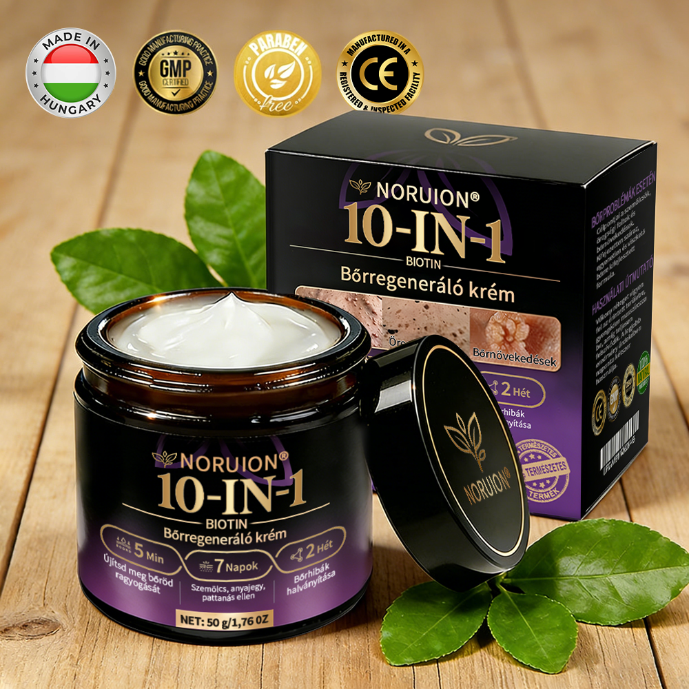 ✨ NORUION® Biotin 10 az 1-ben Bőrmegújító Krém  (👨‍⚕‍CE Tanúsítvány)👍✅ Magyar fejlesztés, magyarországi gyártás és szállítás
