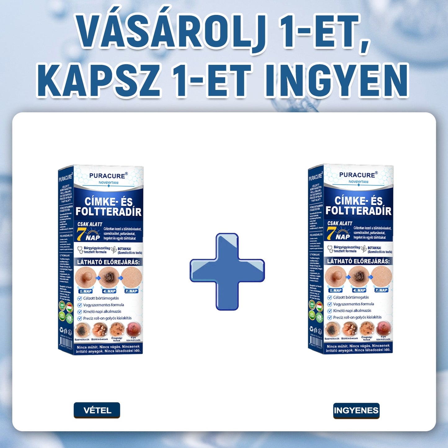 🔥PuraCure® 𝟕 𝐍𝐚𝐩𝐨𝐬 Bőrkinövés- és Folteltávolító Toll Fájdalommentes és Hegmentes Professzionális Rollerball