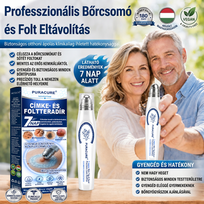 👩‍⚕️PuraCure®  7 Napos Bőrkinövés- és Anyajegyápoló Roller – Fájdalommentes, Hegmentes Bőrhibák Ellen