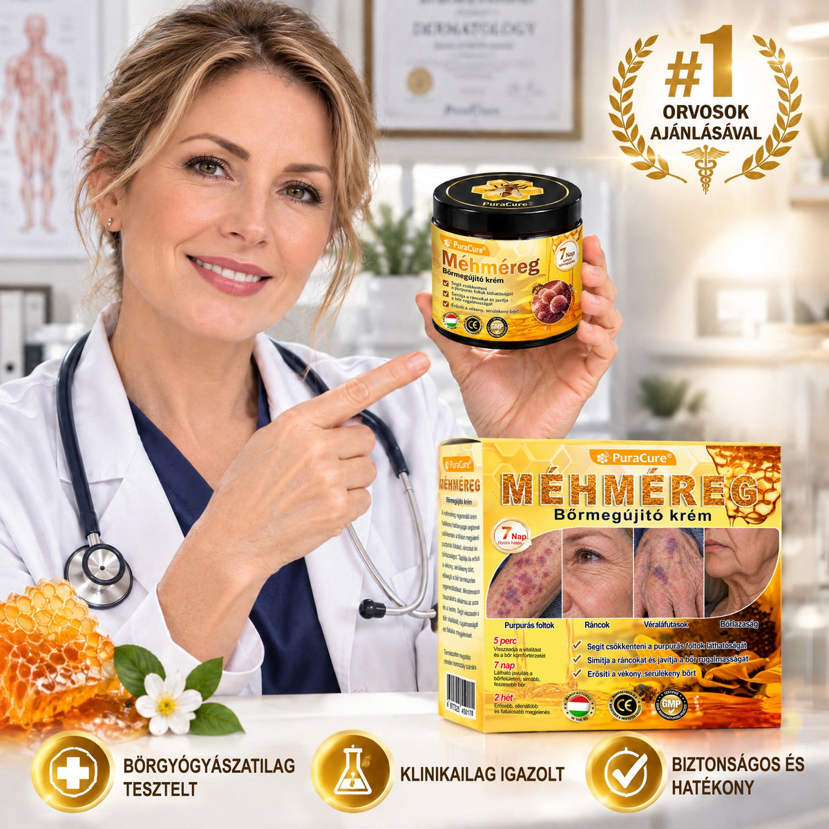 👉100K+ ELADVA -🧑‍⚕️PuraCure® méhpempő véraláfutás-javító és bőrerősítő krém (👍✅𝐂𝐄 𝐓𝐚𝐧ú𝐬í𝐭𝐯á𝐧𝐲)