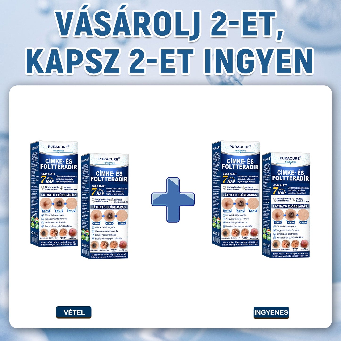 🔥PuraCure® 𝟕 𝐍𝐚𝐩𝐨𝐬 Bőrkinövés- és Folteltávolító Toll Fájdalommentes és Hegmentes Professzionális Rollerball